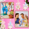 Easter Bunny Gnome Ornaments, 12-Count Set of Hanging Decorations Rustic