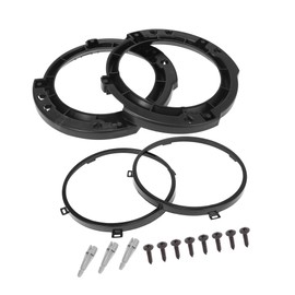 REPAIROCK 7 Inch Round Headlight Mounting Retaining Bracket Ring Set with Headlight Metal Ring for Jeep Wrangler JK 2007-2017 Black Auto Replacement Parts