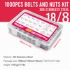 YEEZET 1000pcs M4 M5 M6 Bolts and Nuts Washers Assortment