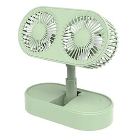 Double Motor Folding Tabletop Fan Rotating Cooling Fan 3 Speed Portable USB Rechargeable Desk Fan for Home Kitchen Outdoor Camping