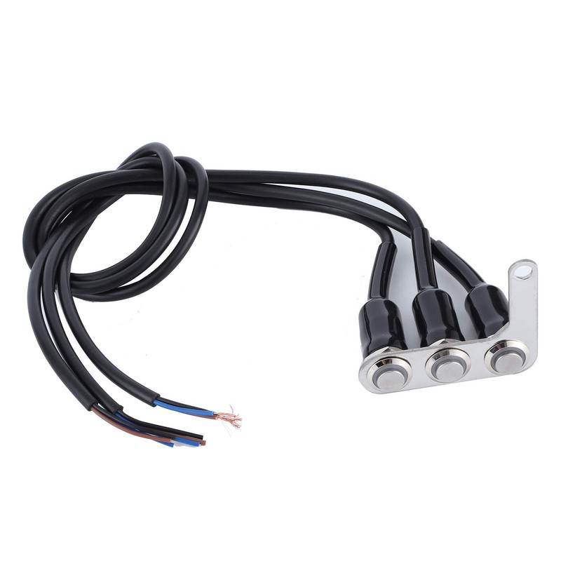 Motorcycle Handlebar Switch,3 Buttons Handlebar Switch Adjustable Mount Waterproof for