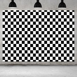 Black and White Checkered Backdrop Photography Backdrops Checker Chess Board Texture Themed Birthday Party Supplies Photo Background