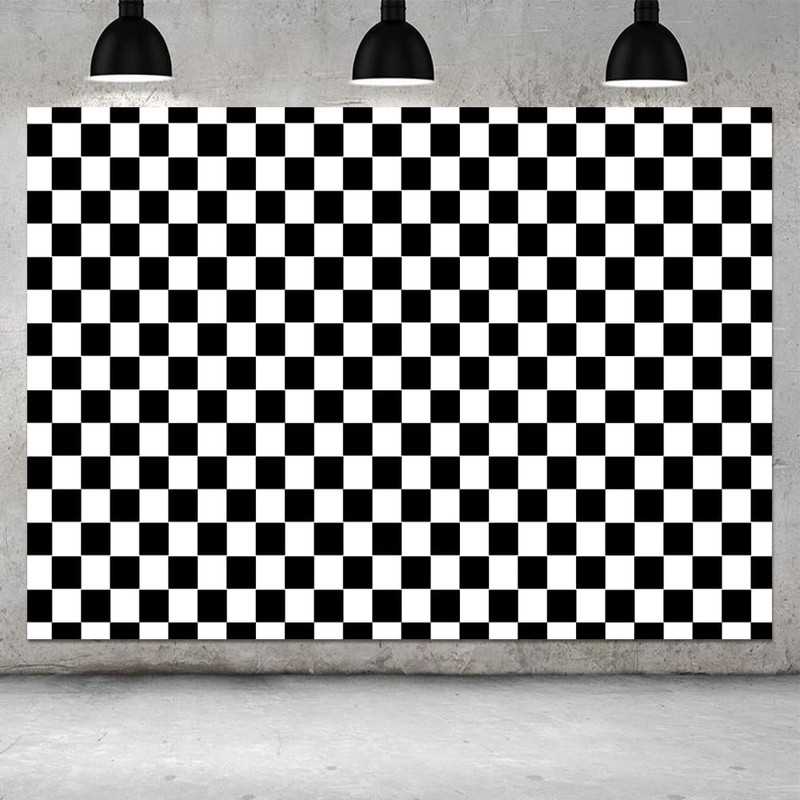 Black and White Checkered Backdrop Photography Backdrops Checker Chess Board
