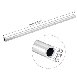 uxcell 6063 Aluminum Round Tube, 20mm OD 14mm Inner Dia 400mm Length Pipe Tubing for Industry DIY Projects