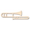Unfinished Wood Trombone Shape Music Craft up to 46" DIY