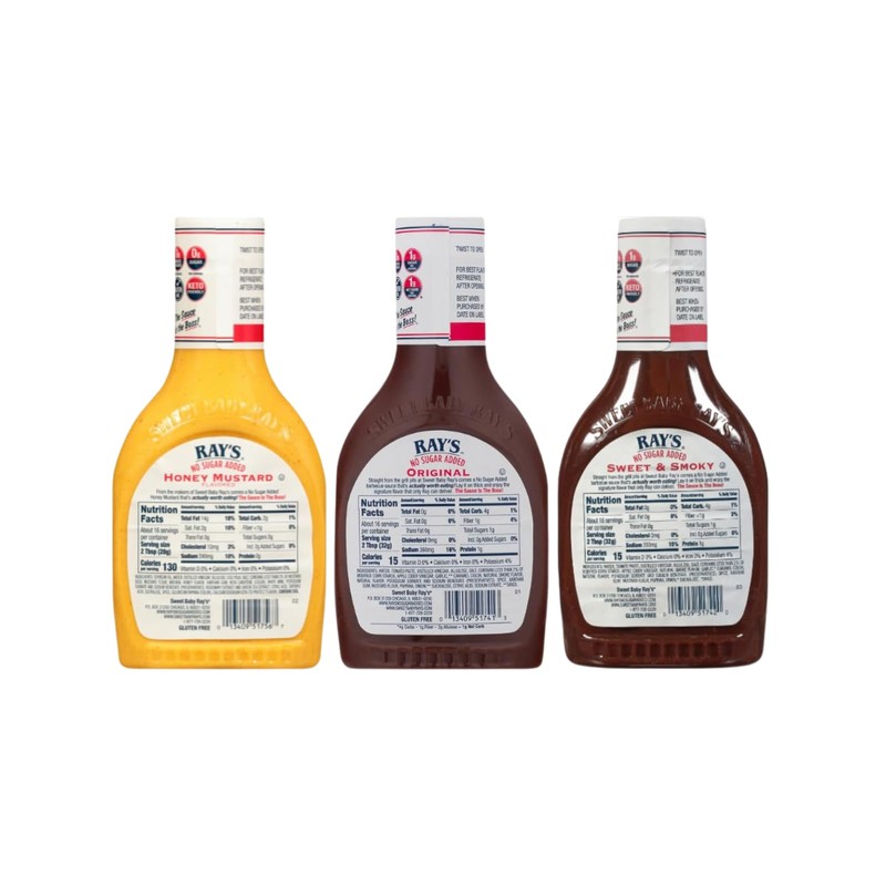Sweet Baby Ray's No Sugar BBQ Sauce Set - Honey