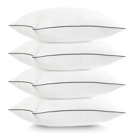 JOLLYVOGUE Pillows Standard Size Set of 4, Bed Pillows for Sleeping 4 Pack, Cooling and Supportive Pillows with Super Soft Down Alternative Fill, Hotel Pillows for Side, Back, and Stomach Sleepers