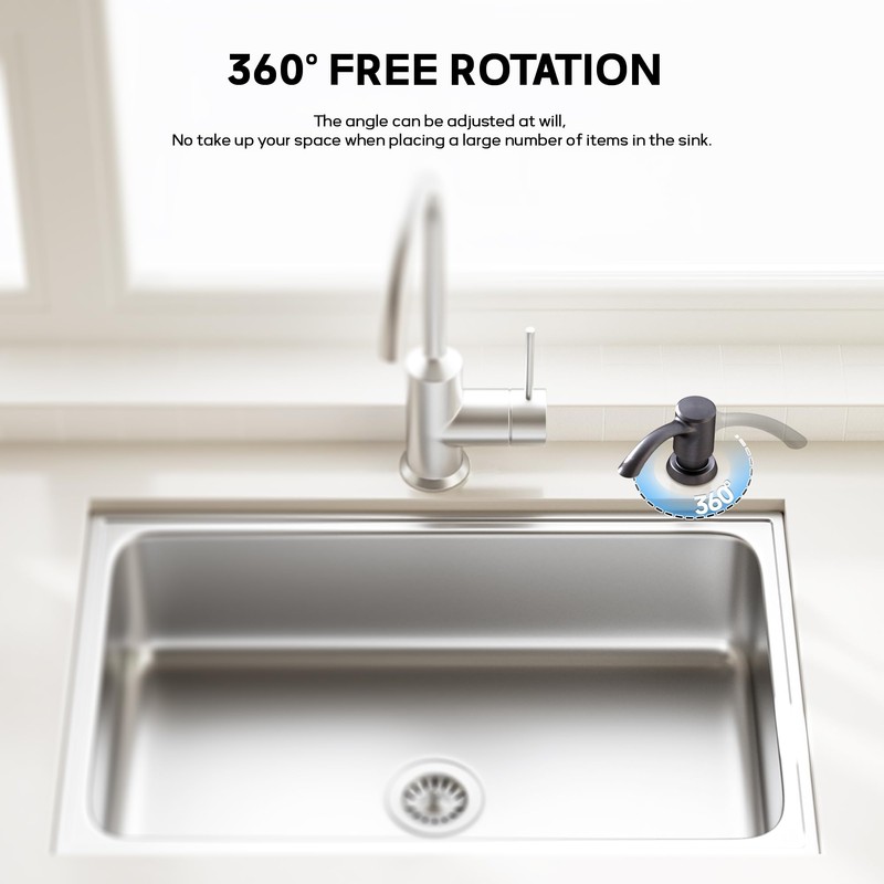 SAMODRA Built-in Kitchen Sink Soap Dispenser with Extension Tube Kit