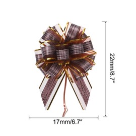 sourcing map Pack of 20 Gift Bows Diameter 17 cm Gift Ribbon Matt Bow Giant Pull Bow for Packaging Bags Sugar Bags Car for Crafts Decorating Christmas Valentine's Day Coffee
