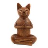 Ruth + Wilde Namaste Cat - Hand Carved Wood from