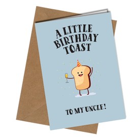 Funny Birthday Card for Uncle/A little birthday Toast to my Uncle Birthday Card #255