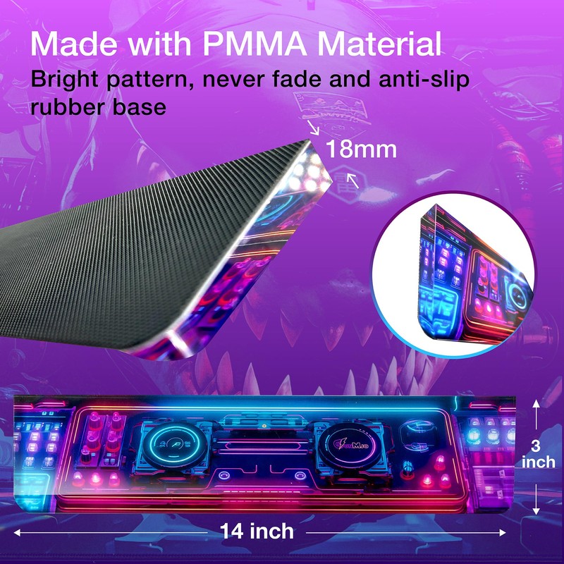GUNMJO Acrylic Keyboard Wrist Rest, Shark, for TKL Computer Keyboard