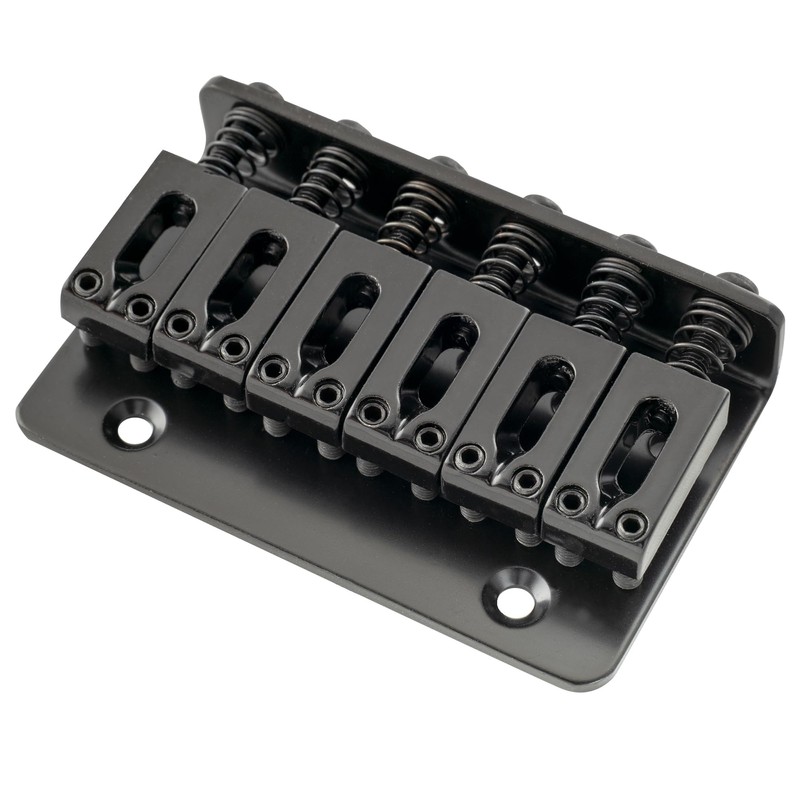 Musiclily 65mm Metal Fixed Hardtail Saddle Top Load Guitar Bridge