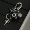 Dhdfisd 8 Ball Keychain Y2K Star Dice Billiards Keychin Lucky