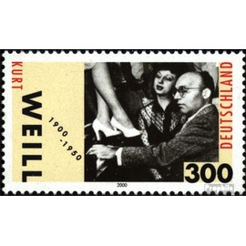 Prophila Collection BRD (BR.Deutschland) 2100 (Complete Edition) Mint NH 2000 Kurt Weill (MNH 2000) Stamps for Collectors Music/Dance