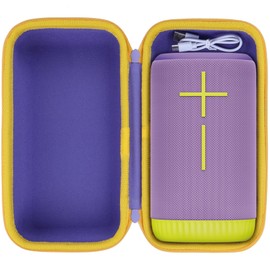 Lebakort Storage Case Compatible with Ultimate Ears UE EVERBOOM Wireless Bluetooth Portable Speaker (Lilac + Yellow Case)