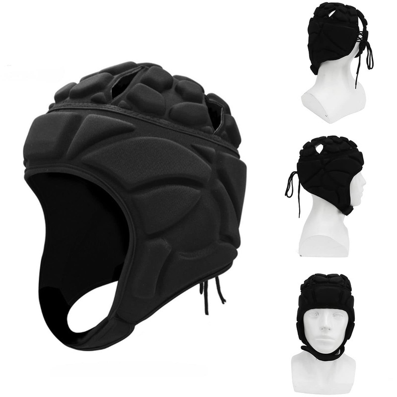 Rugby Cap Head Guard, EVA Protective Goalkeeper Helmet (L)