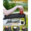 Golf Cart Armrest with Cup Holder & Rear Seat Organizer,
