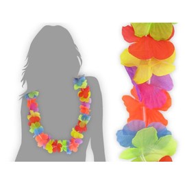 PARTYLANDIA Flowers Hula Hawaiian Rainbow Necklace, Assorted