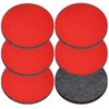 Lazulithic Pack of 6 Felt Polishing Pads, 125 mm, Compatible