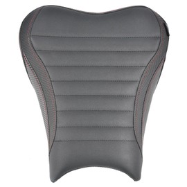 Motorcycle Front Driver Comfort Seat Fit for Kawasaki Z900 2017 2018 2019 2020 2021 2022 2023 2024, Leather Rider Saddle Solo Cushion Pillion Pad, Black