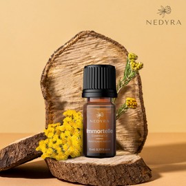 Nedyra, Helichrysum Oil for Skin and Face Care- Immortelle Essential Oil- 100% Pure and Natural Therapeutic Grade, Suitable for Topical Use, Bruising, Nerve Pain and Scars