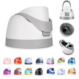 Ruzkq Replacement Lid for Owala Freesip, Compatible with Owala Cup 16oz 24oz 32oz 40oz, One Button Water Bottle Top Lid for Owala Freesip, Leakproof, BPA-Free (Ash White)