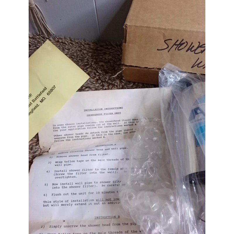 AHP A.H.P Bacteriostatic Water Treatment Systems Showerhead Filter Unit -