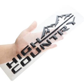 dgea 1x 2019-2021 Chevy Silverado High Country Nameplate Rear Emblem Badge Fender Chrome Fit for Silverado (Gloss Black)