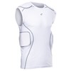Champro Men's Formation Football Padded Compression Shirt, White