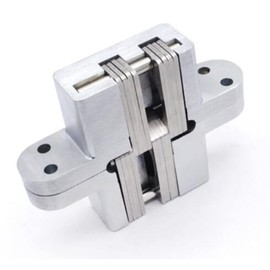 Hidden Cross Hinge 28x118mm Stainless Steel Invisible Folding Door Concealed Cross Hinges,Cabinet Cupboard Wooden Door Hinge