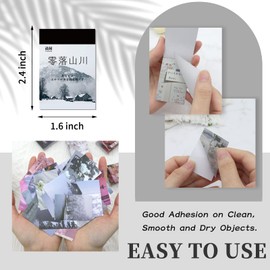 600 Pieces Washi Sticker Set, 12 Set Scrapbooking Diary Planner Album Diary Notebook, Scrapbooking Sticker Journaling Supplies for DIY Arts and Crafts Card Making Laptop Decoration