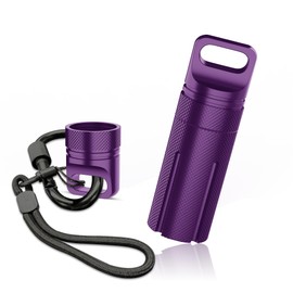 Aluminum Alloy Carrying Case Compatible with Ledger Nano X/S Plus YubiKey USB 5 5C NFC Nano, Waterproof & Shockproof USB Thumb Drive Device Storage, Secure Case for Cryptocurrency Cold Wallet, Purple