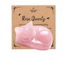 JSDDE Rose Quartz Crystal Sleeping Cat Figurine for Cat Lovers