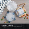 Set de Recipientes Apilables de Plástico para Alimentos con Tapas
