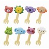Torune P-3547 Fork Picks, Nakayoshi Animals, 8 Pieces, Lunch Pick