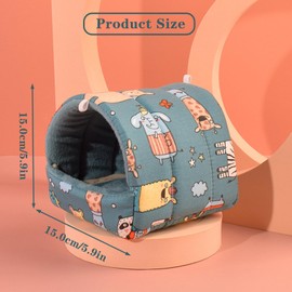 Fine jade2 Pack of 2 Cosy Hamster House Guinea Pig Hideaway Chinchilla Small Pet Bed for Dwarf Rabbits, Chinchillas, Hamsters, Hedgehogs, Ferrets, Bearded Dragons and Rats