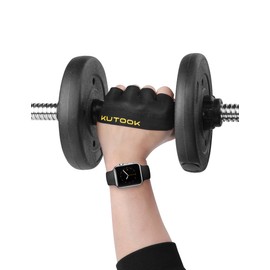 KUTOOK Gym Workout Gloves for Women Weight Lifting Gloves with Palm Protection & Extra Grip Breathable Exercise Gloves for Men Fitness, Black