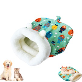 yikinb Cat Sleeping Bag,Soft Plush Large Cat Winter Sleeping Bag Cat Sack,Self Warm Cat Bed for Winter Cosy,360° Wrap Cat Bed Cave for Cats up to 8kg