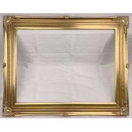 TP Picture Frame 24 x 30 inch Antique Gold Ornate Baroque Wood (No Glass and Backing) 3” Wide