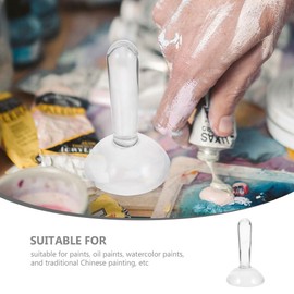 VILLCASE Glass Muller for Making Paint, Mineral Pigment Grinding Pestle Flat Bottom Glass Grinding Apparatus for Watercolor Oil Painting Tempera Homemade Making Paint