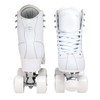Skate Gear Retro Quad Roller Skates with Structured Boot (White,