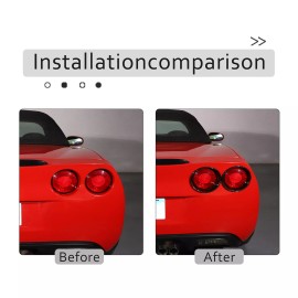 CSKT2022 ABS Carbon Fiber Tail Light Bezel Overlay Trim molding Fits Corvette C6 2005-13