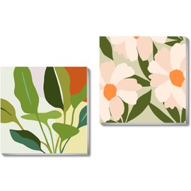 cupmod 2 Pack Framed Paint by Number for Kids Ages 8-12,Easy DIY Acrylic Flower Watercolor Paint by Numbers Kits on Canvas,Paint by Number for Adults Beginners for Home Wall Decor (8x8inch)