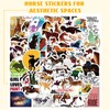Kabwea Horse Sticker Set, 100 Pieces Waterproof Stickers For Kids