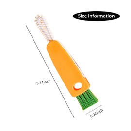 3 PCS 3 in 1 Tiny Bottle Cup Lid Detail Brush Straw Cleaner Tools Water Bottle Cleaning Crevice Brush for Bottles Carrot Clean Brushes for Nursing Bottle Cups Cover