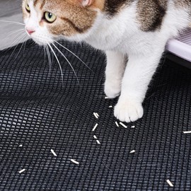 Waterproof Pet Cat Litter Mat PVC Cat Litter Trapping Mat for Indoor Cat Litter Box Bottom Less Waste