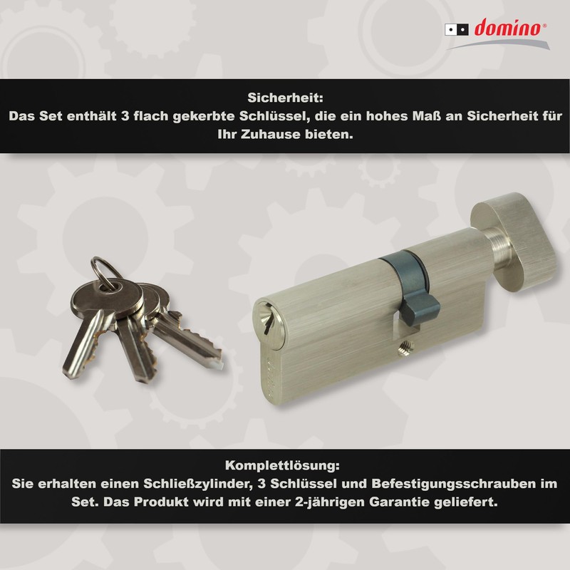 DOMINO DMO 41/36G M6 Locking Cylinder + Knob [Profile Knob