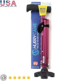 Innovative Adjustable Folding Cane W/ SteadiGrip Base Improved Stability New