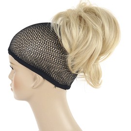 Lydell Adjustable Messy Style Ponytail Hair Extension Synthetic Hair-Piece with Jaw Claw (26 Bright Golden Blonde)